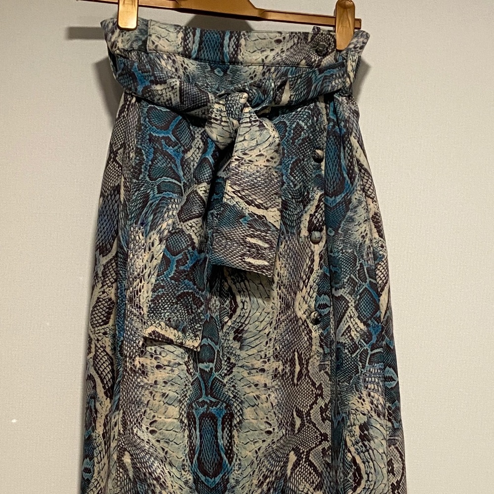 Suede knee length pencil skirt